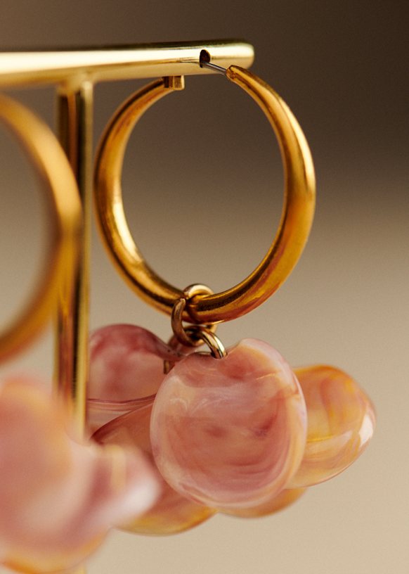 Flora Hoops - Carmine Red - Resin - Sézane