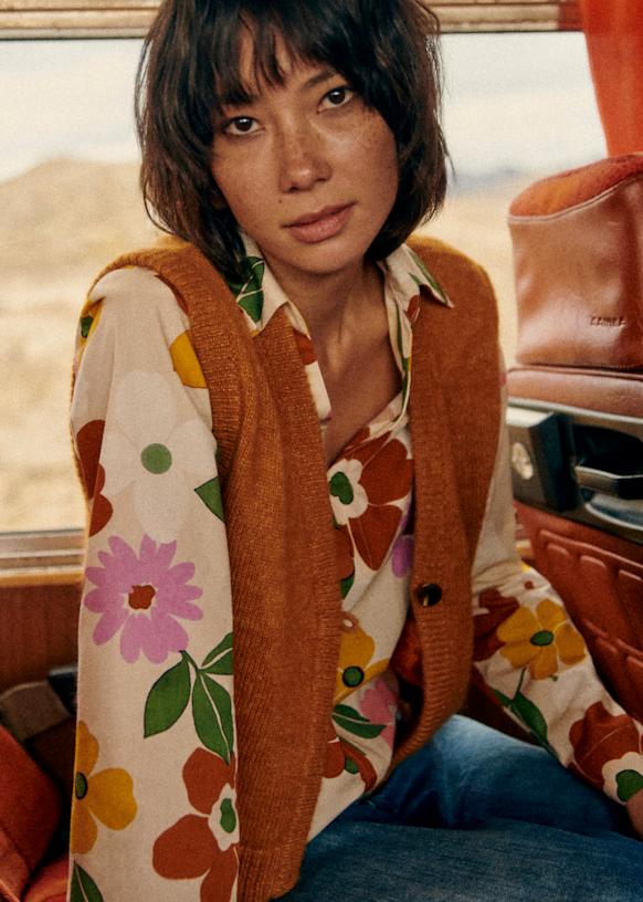 SEZANE カーディガン Maxime Cardigan - Ochre - Baby Alpaca - Sézane