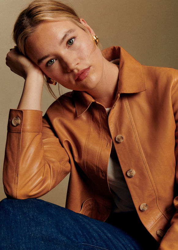 SEZANE ネイビージャケット Michele Jacket - Navy - Recycled polyester - Sézane