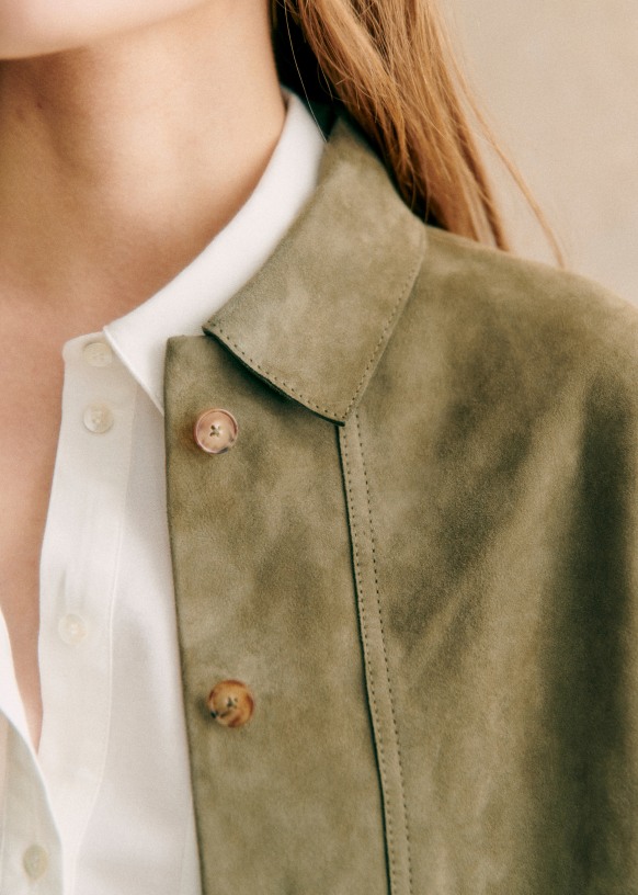 Sezane suede jacket online