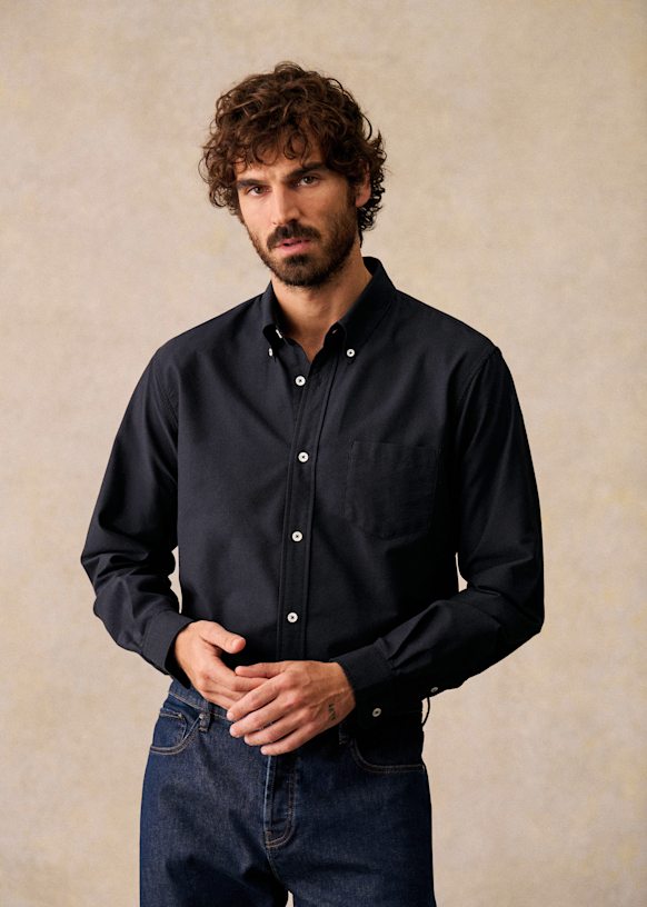 Charlie Casual Oxford Shirt - Blue Stripes - Organic cotton