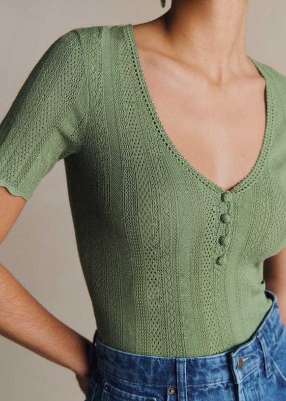 Alix Jumper - Jade - Viscose ECOVERO™ LENZING™ - Sézane