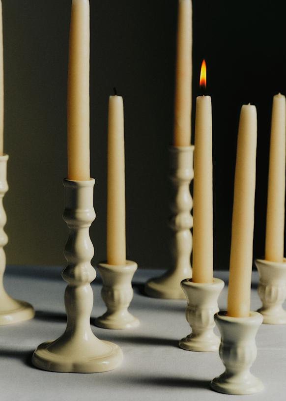 Piano Candle Holder Set - Small Model - Ecru - Ceramic - Sézane