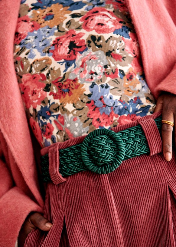 Estelle Belt Green Textile S zane