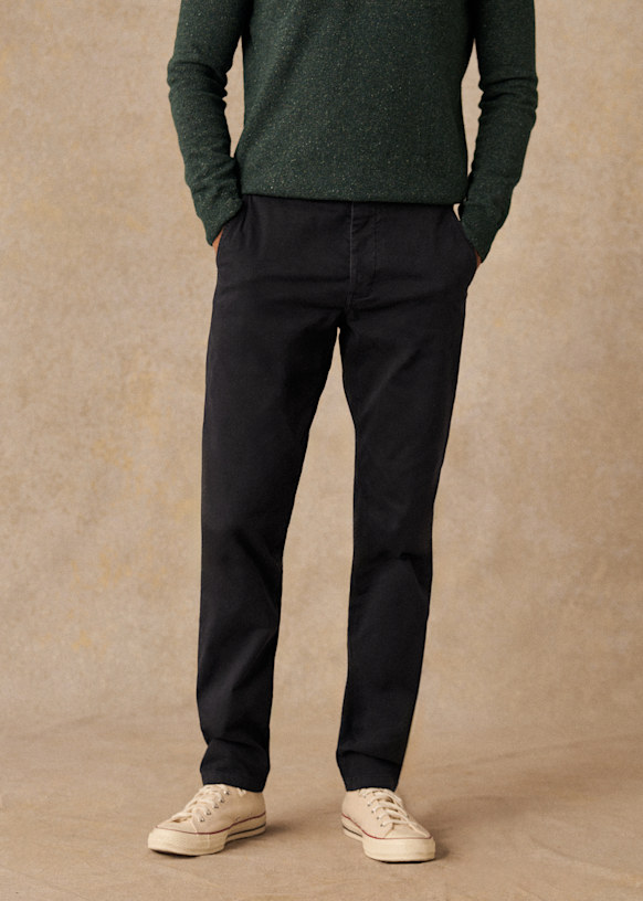 Tom Chinos - Navy - Organic cotton - organic textile - Octobre Éditions