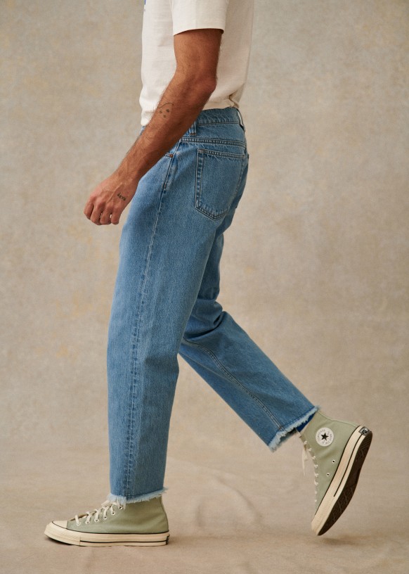 Kent Straight Pants - Faded Denim - Organic Cotton - Octobre