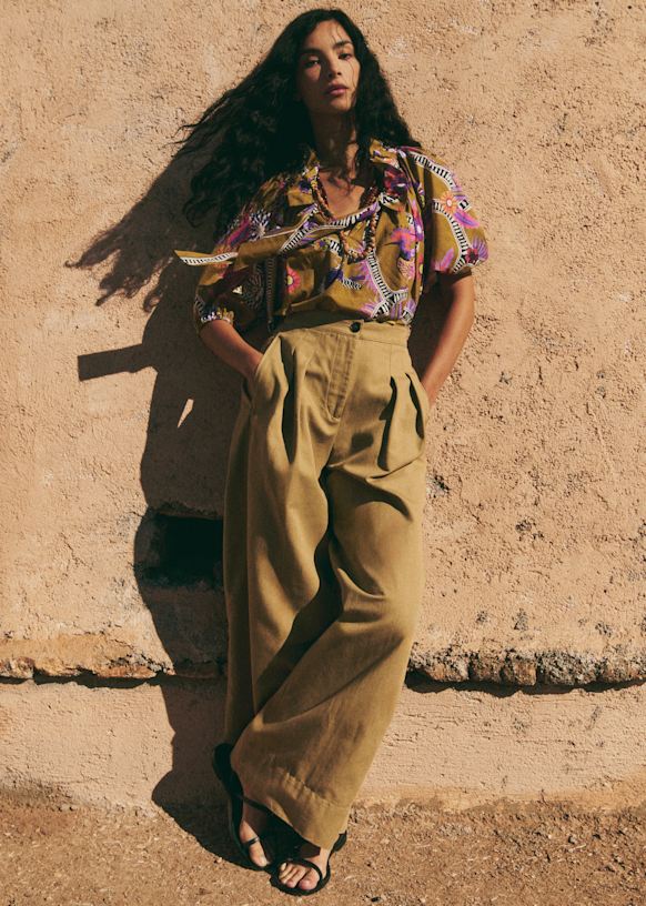 VAELINA Blouse - Sézane x Inoui Editions - Diego Print - Organic