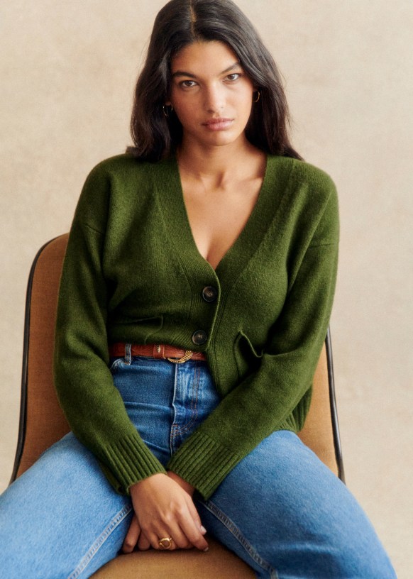Jady Cardigan - Perfect Green - Yak - Sézane