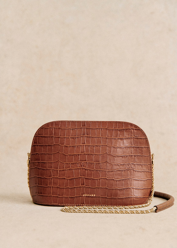 Victor Bag Camel Croco Print Bovine Leather Octobre ditions Victor Bag Camel Croco Print Bovine Leather Octobre ditions