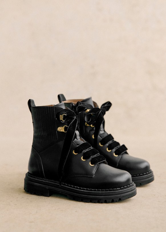 Boots claudie pierlot lacets velours outlet
