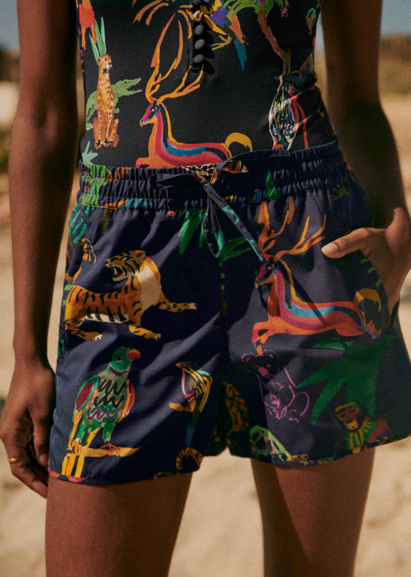 Kurt Short - Sézane x G.KERO - The Animals Navy background