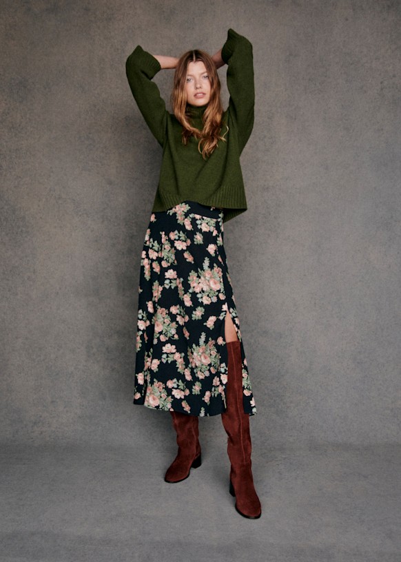 【期間限定お試し価格】 Large - Skirt Tabata Bouquet Sézane - Viscose - print スカート