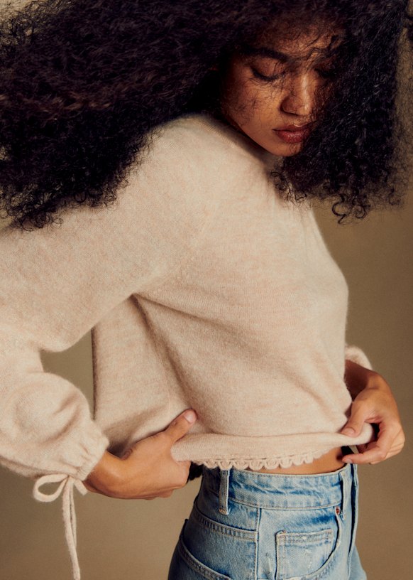 Wallis セーター - バニラ - ベビーアルパカ - Sézane