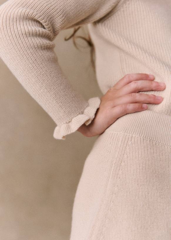 Naella Skirt Natural Merino Wool Octobre Éditions