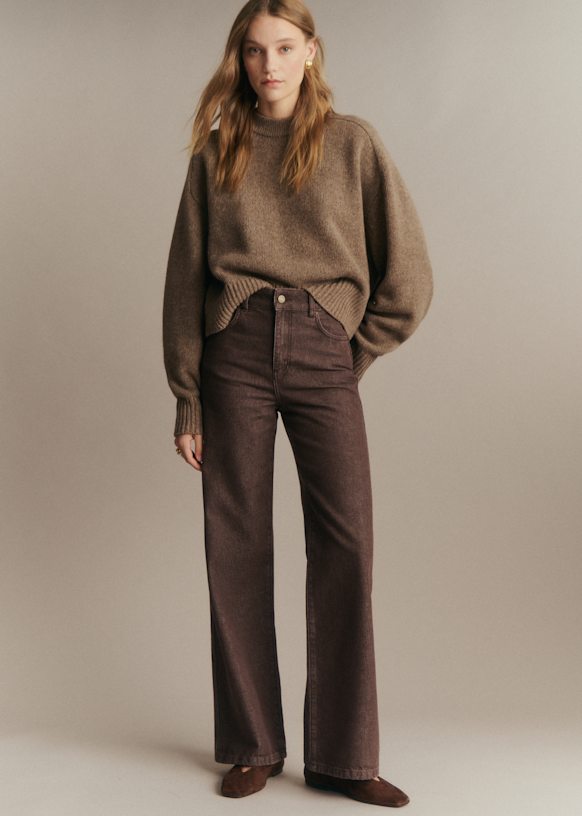 New 70's Trousers - Honey - Lamb leather - Sézane