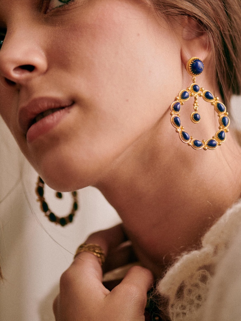 gold earrings pc chandra jewellers