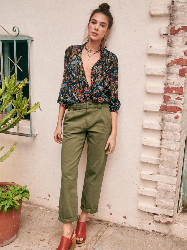 Manu Trousers - Khaki - Organic Cotton 
