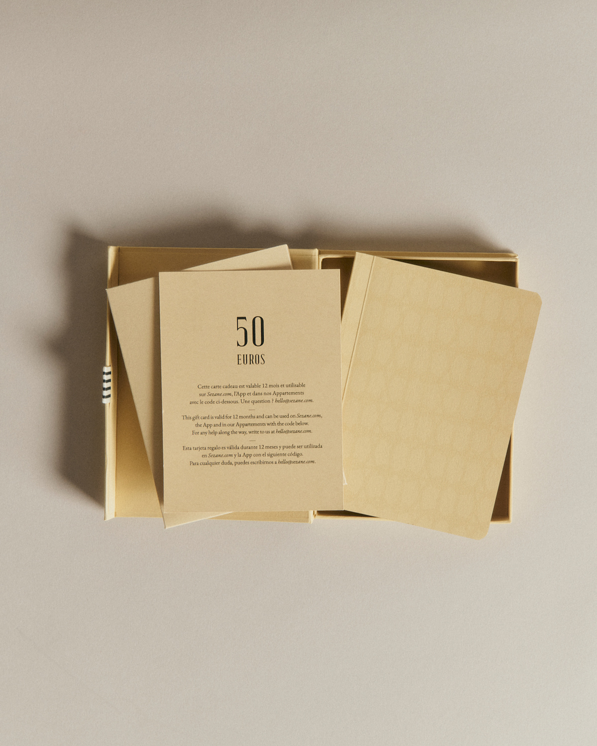 CARTE CADEAU SÉZANE
