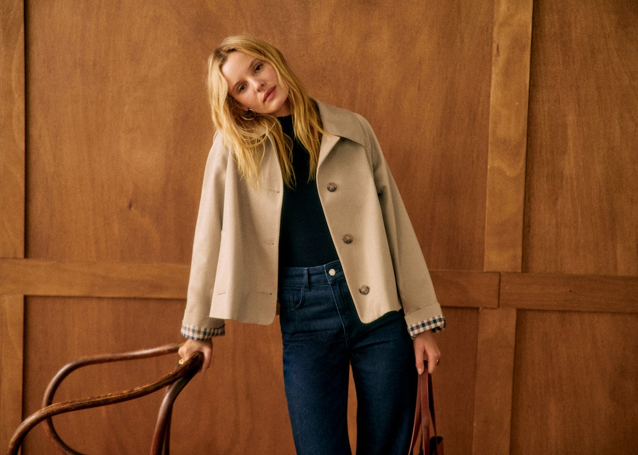 セール !!! ☆ SEZANE セザンヌ ☆ コットン ハーフコート セール !!! ☆ SEZANE セザンヌ ☆ コットン ハーフコート