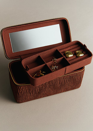 Maxi Pleated Satin Jewellery Case by Sézane