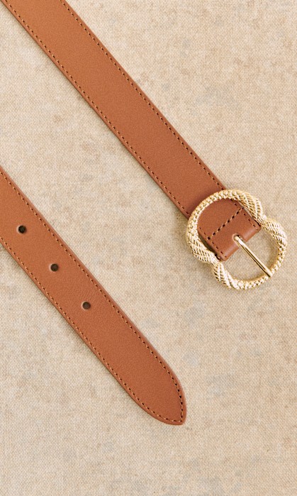 SÉZANE ブラウンレザーベルト ゴールドバックル Ready-to-wear, Leather Goods, Accessories and Fragrance