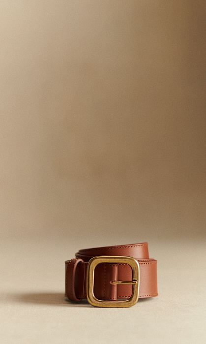 極美品　Sezane 革ベルト Taylor Belt - Smooth Black Heritage - Vegetable-tanned