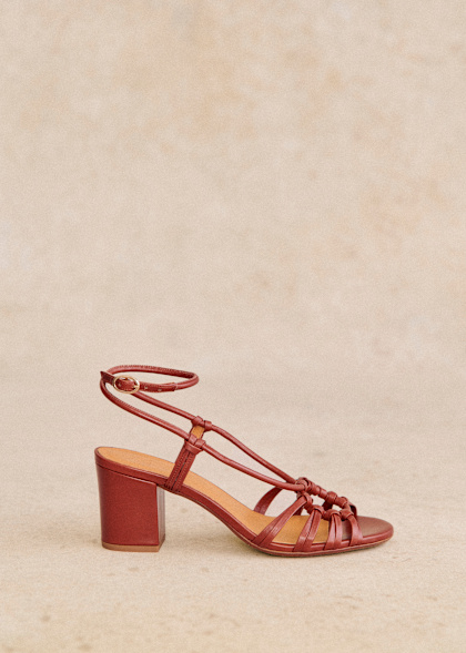 SEZANE::サンダル:38[RESALE] Elsie ロー サンダル - スムースゴールド - メタリック調ゴート