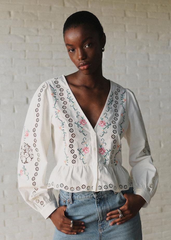 yilon ♥ FLOWER LACE BLOUSE Flower lace blouse – YILON