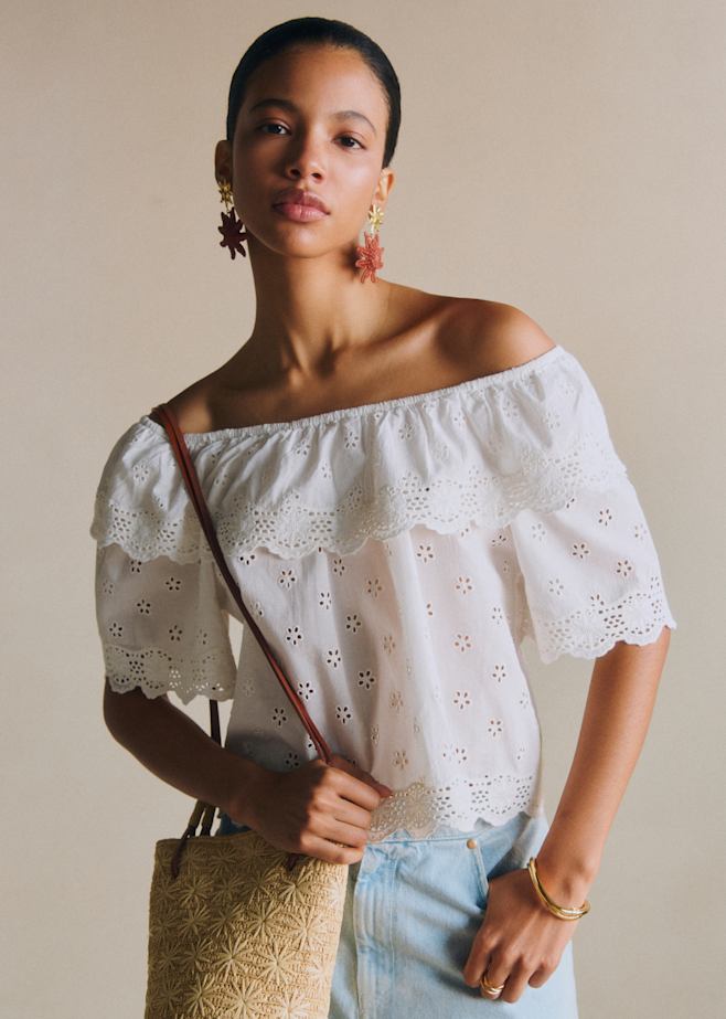 Sezane 総レーストップス レース SEZANE(セザンヌ) トップス(レディース) - ブランド通販のBUYMA