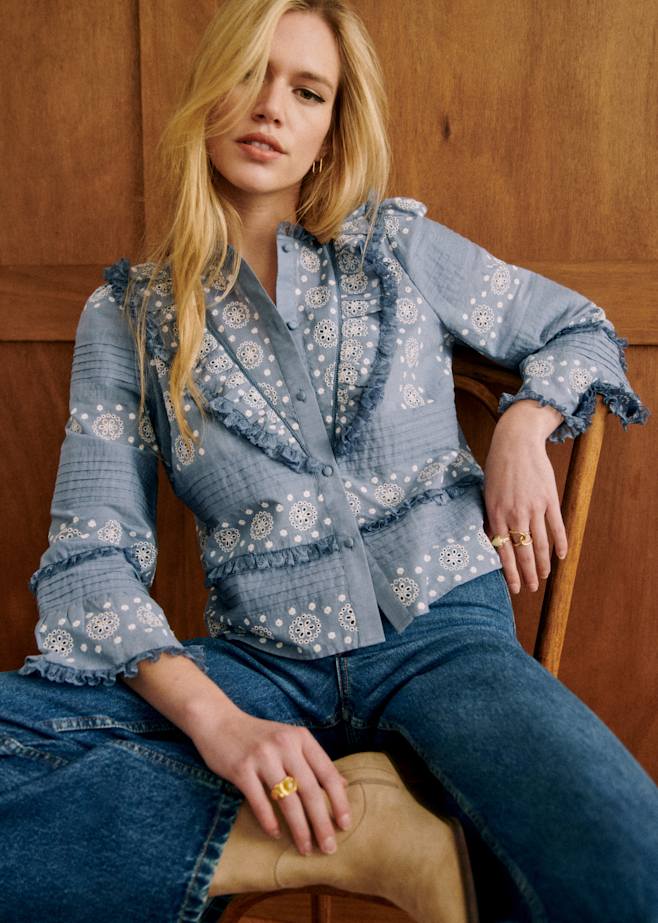 日本未発売 sezane セザンヌ Tomette Shirt 短