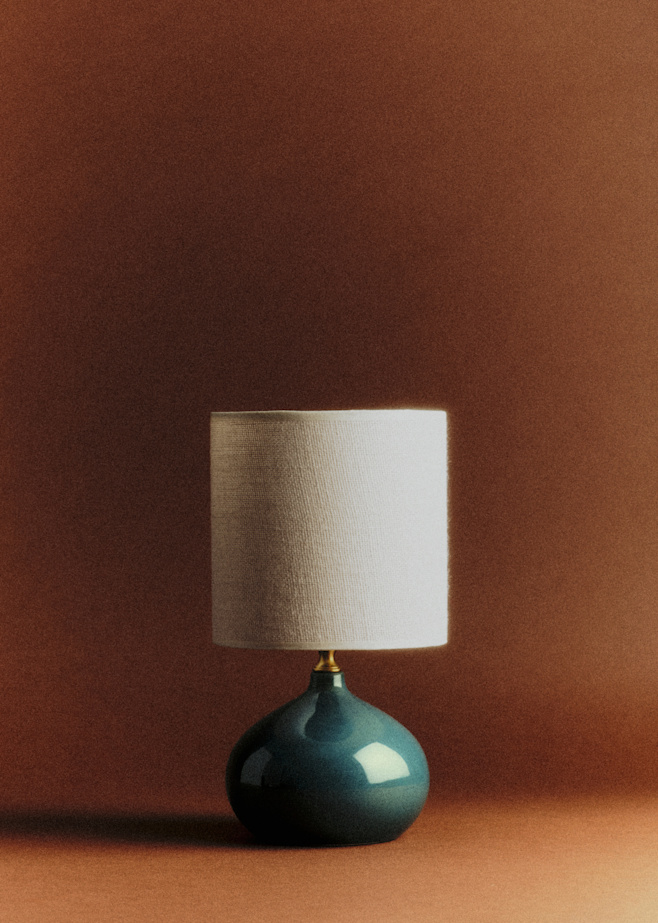 Abat-jour Et Lampe Sarcelle – Impressionnisme Bluebellgray – Tissu Multicolore – Neuf