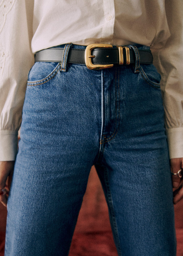 sezaneベルト Selena Belt - Sandstone - Split cowhide leather - Sézane