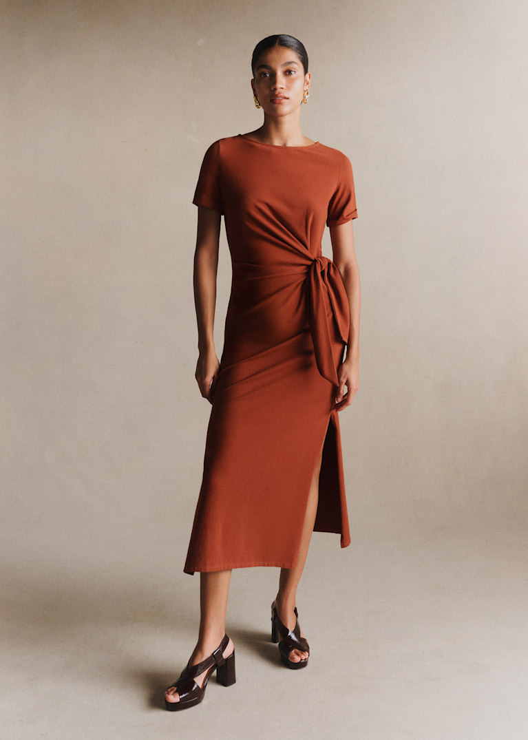 wedding guest dress a line Ever-Pretty Ruffled Short Sleeve V-Neck A-Line Formal Dress for Stylish Events main image 1