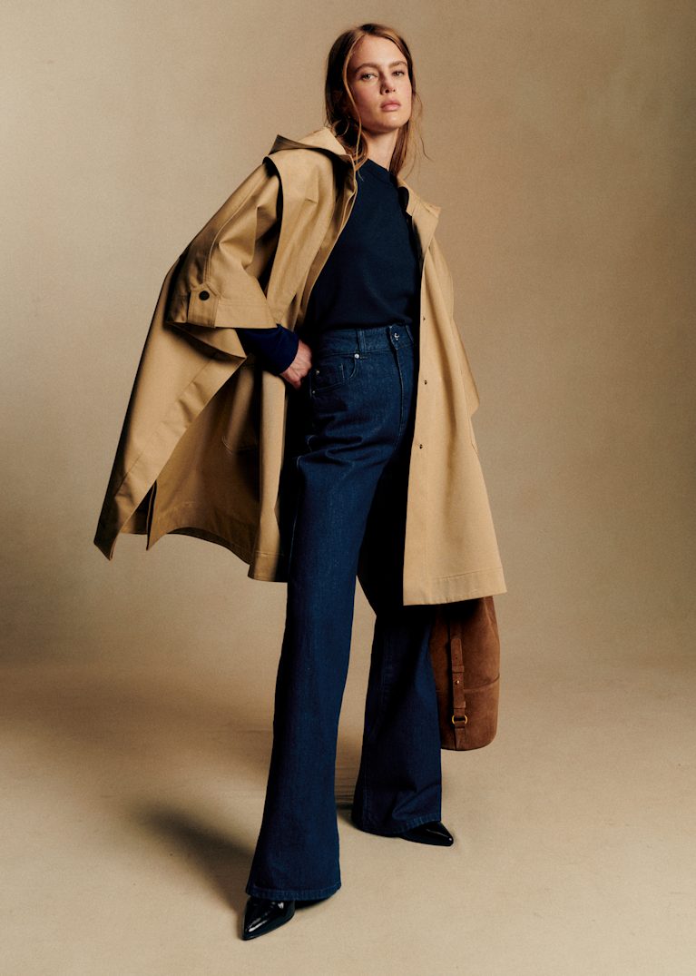 SÉZANE オーバコート 関税込☆セザンヌ☆オーバーサイズ ショート トレンチコート (SEZANE