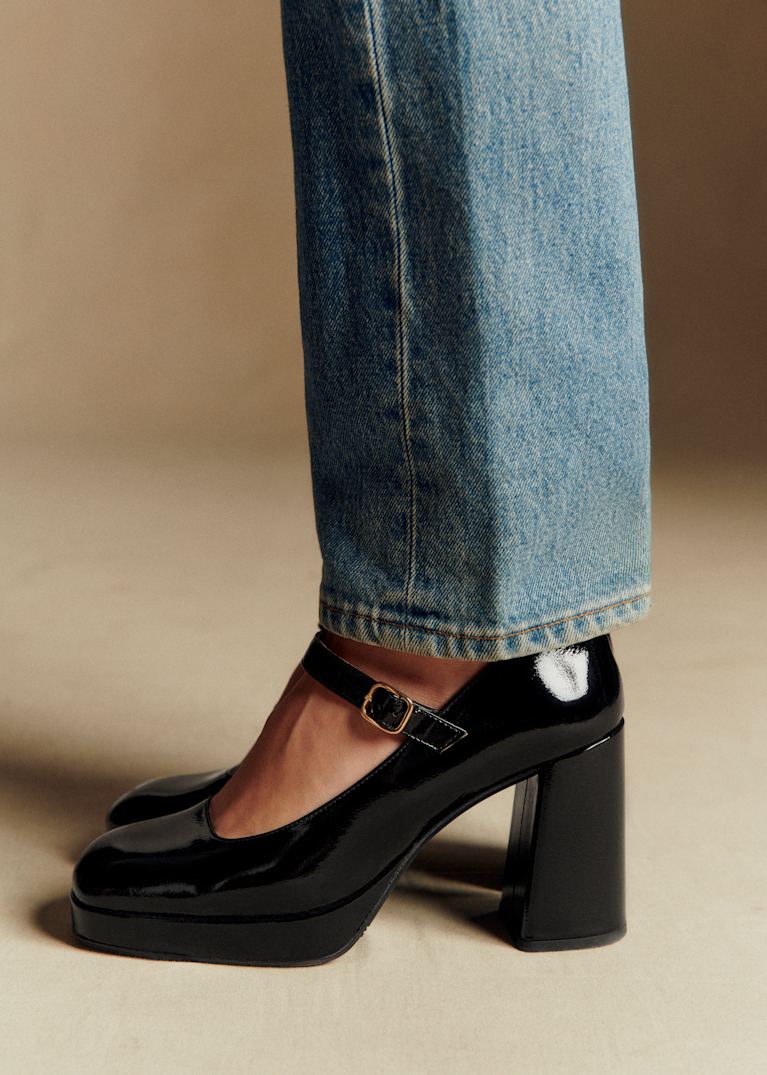 【新品未使用】Sezane メリージェーン パンプス セザンヌ ブラック サンダル＆クロッグ : モードなシューズ | レディースウェア | Sézane