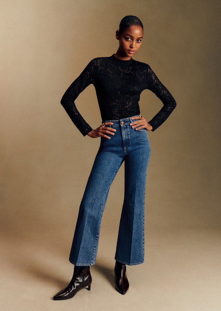 SÉZANEデニムパンツ　32/XS 日本サイズ3 Denim: high-waisted, low-waisted and slim-fit jeans