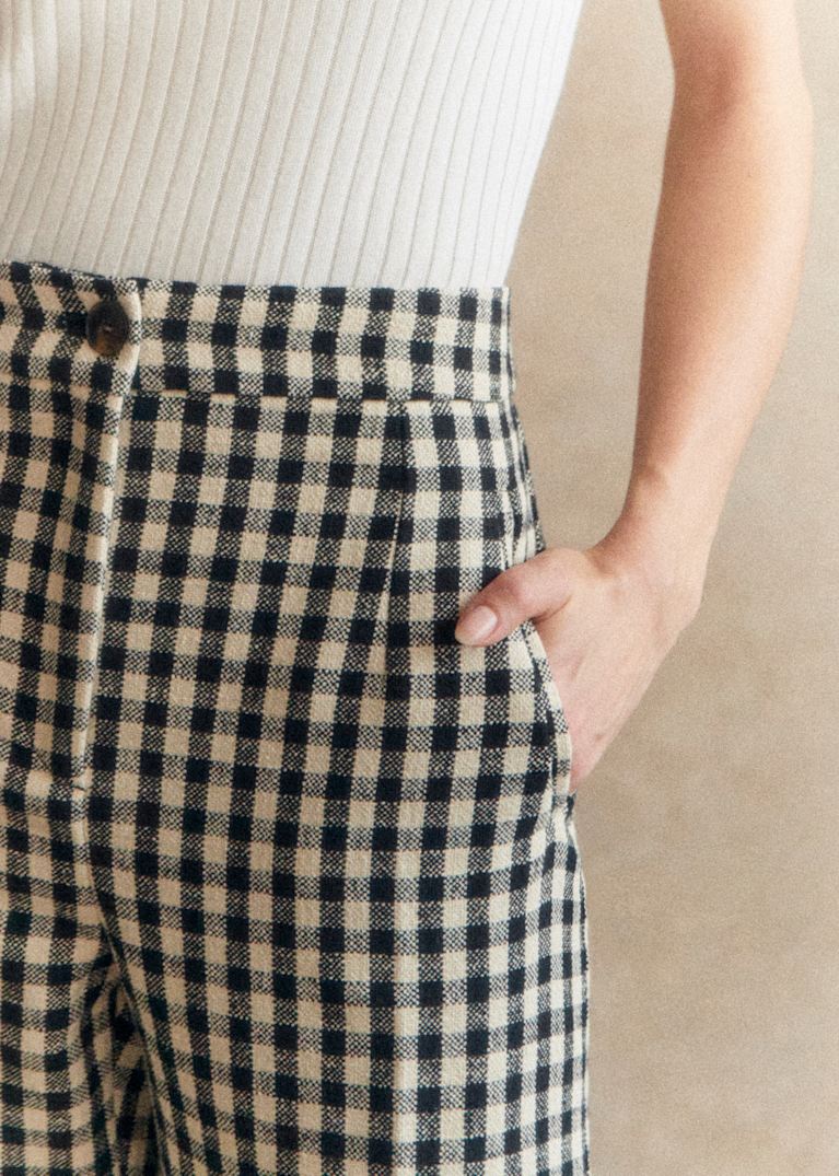 パンツ : シックでモードなチェック | レディースウェア | Sézane