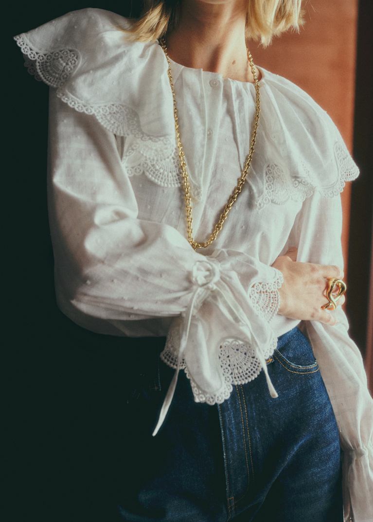 SÉZANE フリル トップス Lace & Embroidery, Tops, Shop | Sézane