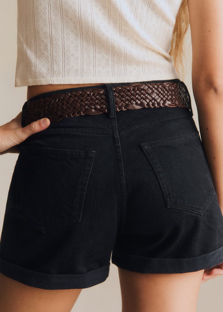 【美品】定番 Sezane ショートパンツ 黒 ベルト付き セザンヌ スカート＆ショートパンツ : エレガントなアイテム | レディースウェア