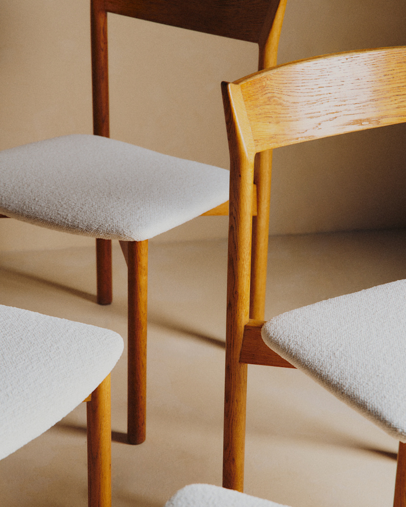 LOT DE 6 CHAISES SCANDINAVES ANNÉES 60