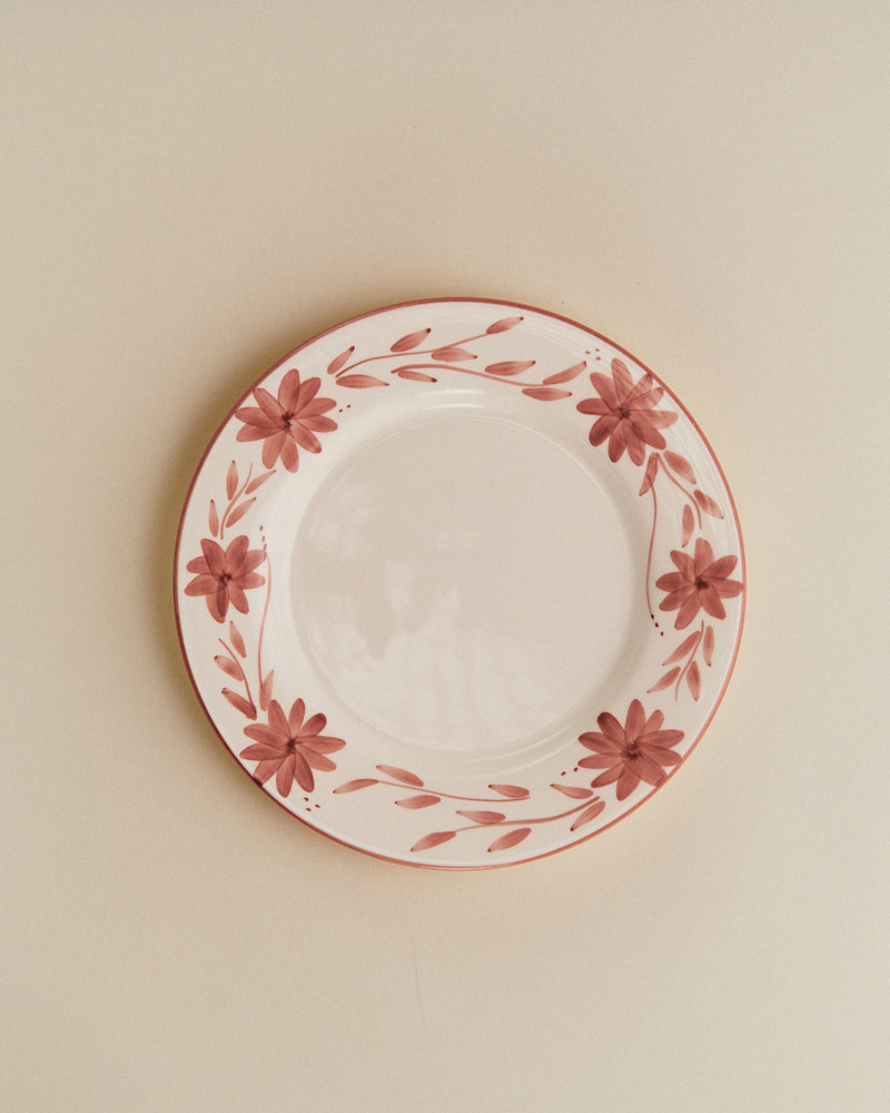 SET DE 4 ASSIETTES À DESSERT - FLEURS DE JARDIN