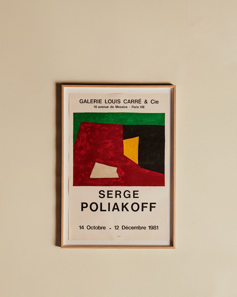 AFFICHE GALERIE LOUIS CARRÉ, SERGE POLIAKOFF, 1981