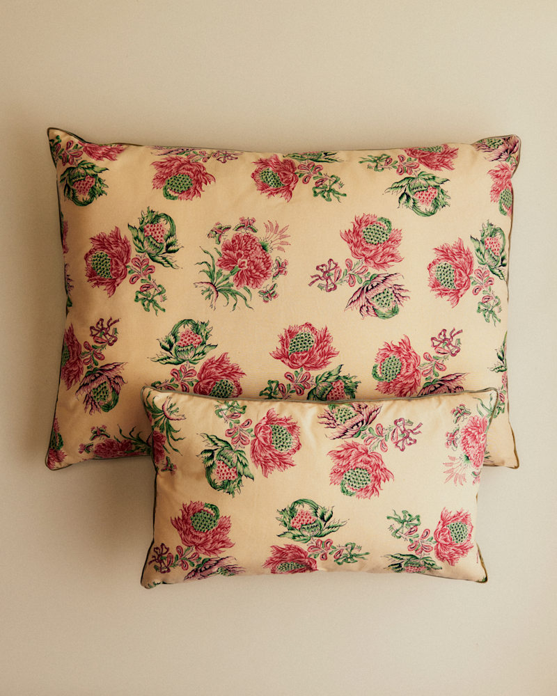 COUSSIN VINTAGE VELOURS CÉLADON FONCÉ - PETIT MODÈLE