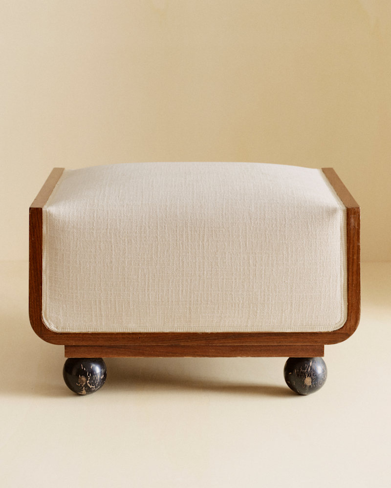 POUF VINTAGE EN LOUPE D'ORME