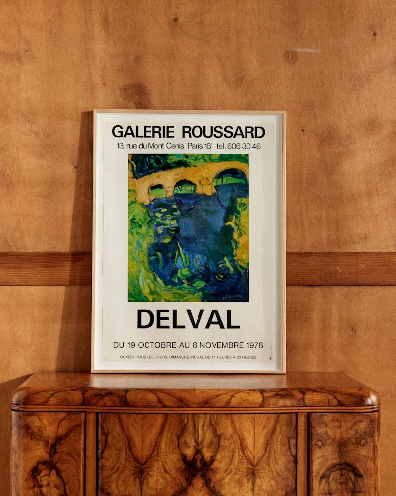 AFFICHE GALERIE ROUSSARD, DELVAL, 1978