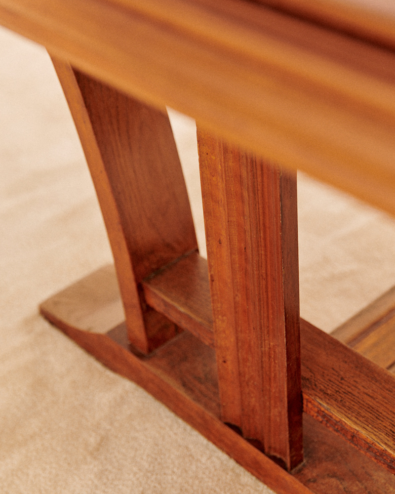TABLE À MANGER AVEC PLATEAU DAMIER MARQUETERIE VINTAGE