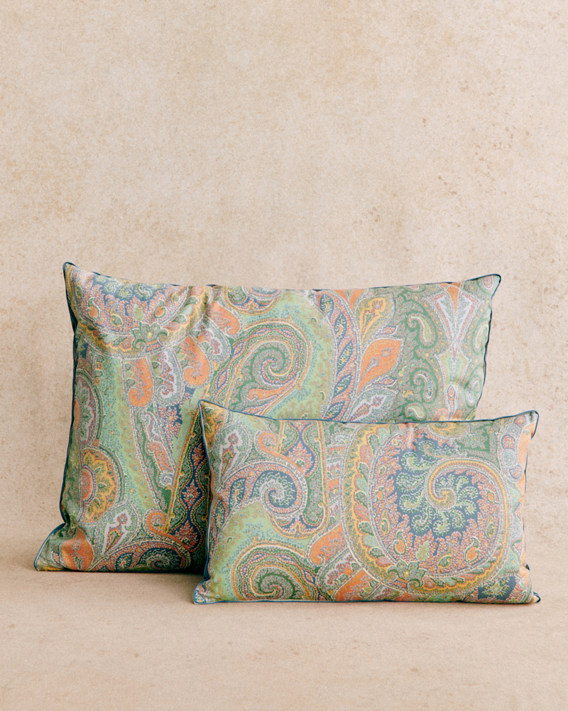 COUSSIN VINTAGE VELOURS BLEU - PETIT MODÈLE