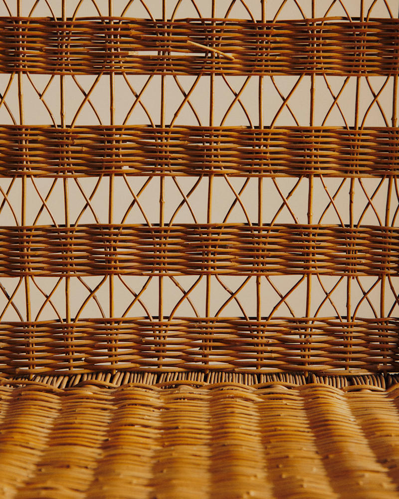 CHAISE EN ROTIN ANNÉES 60