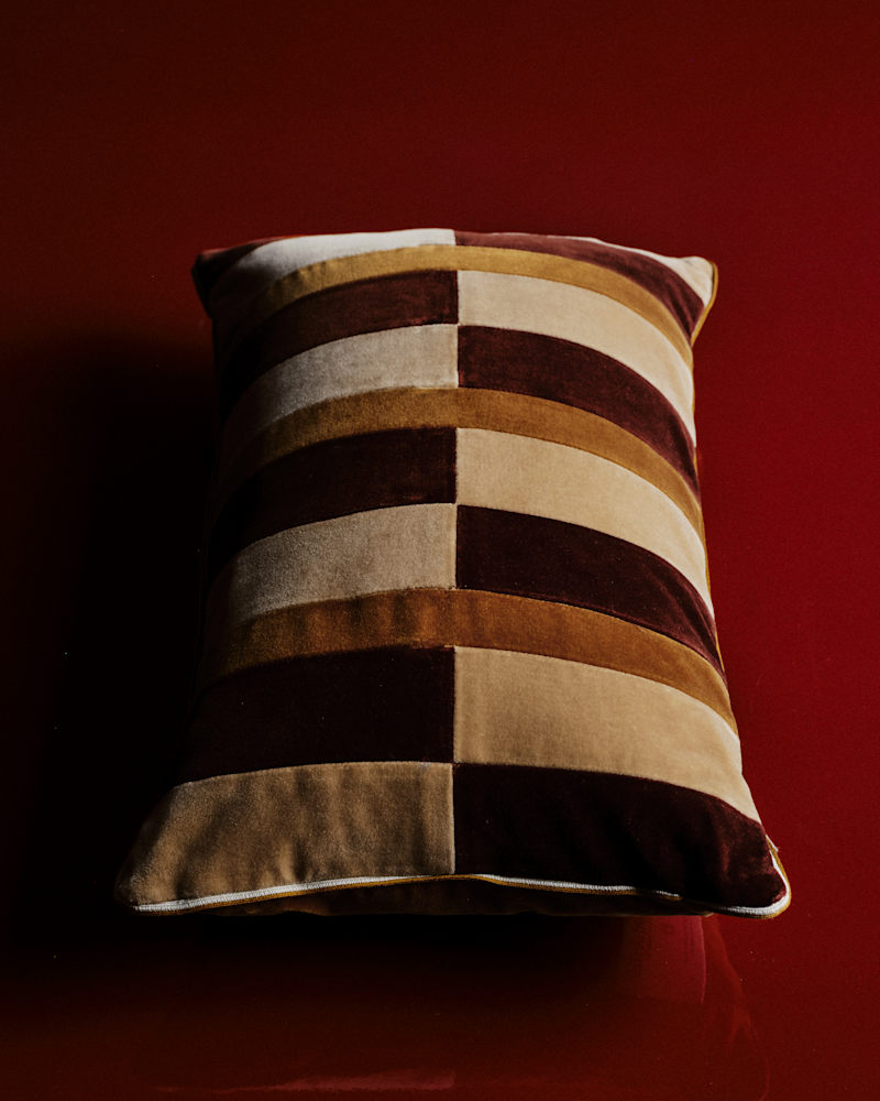 COUSSIN VELOURS PATCHWORK - PETIT MODÈLE