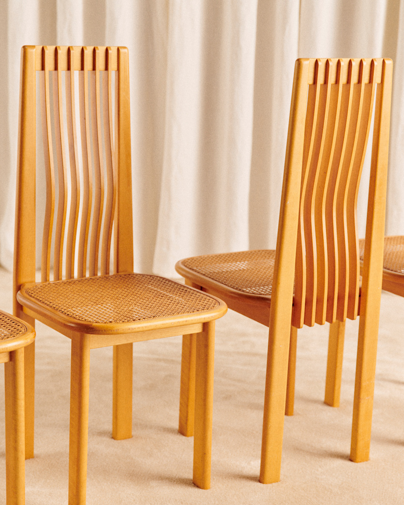LOT DE 4 CHAISES ITALIENNES ANNÉES 70